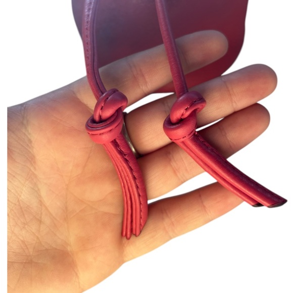 COACH Mini Pink Drawstring Pebbled Leather Petal Floral Bucket Wristlet - Picture 15 of 15